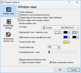 Window view options